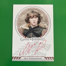 Art Parkinson as Rickon Stark 2022 Game of Thrones House Stark Red Auto Card picture