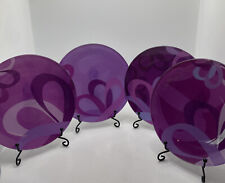 Set Of 4 Avon Purple Peace Dessert Plates picture