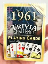 Flickback Year 1961 Trivia Challenge Playing Cards -  New Sealed  *K picture