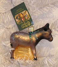 2018 OLD WORLD CHRISTMAS - DONKEY - BLOWN GLASS ORNAMENT NEW W/TAG picture