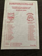 1990 Scarborough FC V Pickering Town Football  Programme NRSC picture