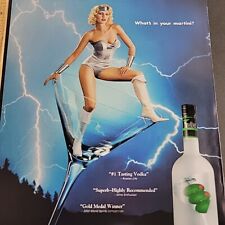 2004 Print Ad Lightning Silver Suit Vixen Three Olives Vodka What's Your Martini picture