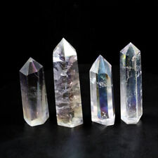 1pc Color Titanium Rainbow Point Wand Quartz Crystal Point Healing Reiki Stone picture