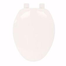 Jones Stephens C101100 Plastic White Elongated Closed Front w/ Cover Toilet Seat picture
