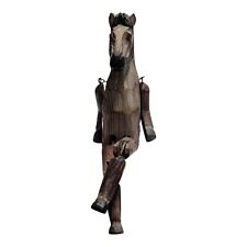 Vintage Folk Art Wooden Carved Horse Articulated Jointed Shelf Sitter 11