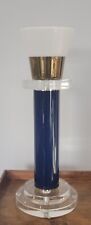 Vintage Bauer Clearlite Blue Clear Lucite Torchiere Table Lamp picture