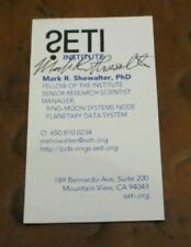 Mark Showalter planetary scientist SETI signed autographed business card aliens picture