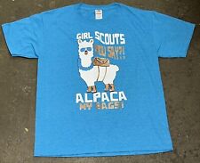 Girl Scouts You Say? Alpaca Image Funny Anime My Bags T Shirt Youth Size Large picture