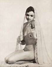 1955 Vintage IRANIAN FEMALE NUDE Woman Iran Persia Photo Gravure JOHN EVERARD  picture