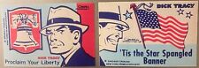 Vintage Patriotic Bicentennial Dick Tracy Stickers 1975 Chester Gould picture