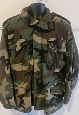 NWOT US Military Woodland Camo M65 Field Jacket Coat Cold Weather Lined ~ M Reg picture