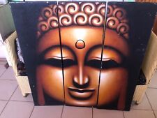 large 3 piece buddha painting picture