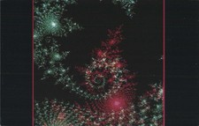 Numbers/Math Fractal Image, IBM Supercomputer, Cornell Theory Center Postcard picture