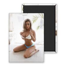 Sexy Emma Kotos Sitting in Sun Blasted-Magnet Fridge 54x78mm Custom picture