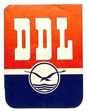 DDL Det Danske Luftfartselskab (1920-51) Airline Luggage Label w/ Seagull Scarce picture
