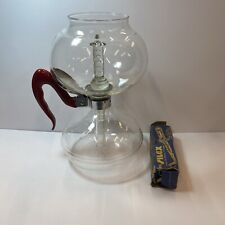 Vintage SILEX/PYREX 4 Cup Vacuum Glass Coffee Maker RED BAKELITE Handle RARE picture