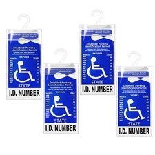 Handicap Placard Holder for Auto, Ultra Transparent Handicapped Placard Holde... picture