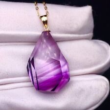 24*15mm Natural Purple Amethyst Crystal carving Pendant AAAA picture