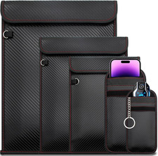 Faraday Bags 5 Pack, Anti-Tracking Faraday Bag for Phones & Car Keys & Tablets & picture