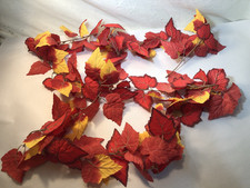 Lot of 2 Artificial Autumn Leaf Garland each 46" Long picture
