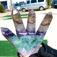 1.75LB Natural colour Fluorite Crystal obelisk crystal wand healing picture