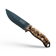 Scales compatible with ESEE-5/6 knife solid Maple SKULLS picture
