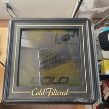 Miller MGD Beer Motion Moving Sequencing Light Up Bar Sign Man Cave Game Room  picture