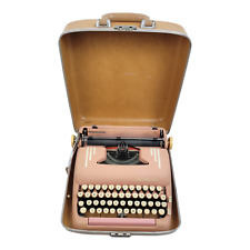 Vintage 1950's Smith-Corona Silent-Super 5T PINK Typewriter with Case picture