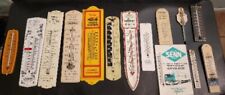 Vintage Rustic Lot of 15 Advertising Wall Thermometers Metal Plastic Wood Truck picture