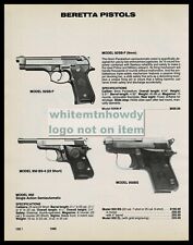 1986 BERETTA 92SB-F, 950 BS-4 .22 Short, 950-BS  Pistol PRINT AD picture
