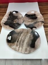 3 Pcs of medium petrified wood plate size around 18x25cm, Total weigh 2650gr picture