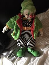 Great Collectors Choice Clown Doll Hand painted Bisque Porcelain 22