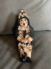 Vintage Native Cochiti Pueblo Storyteller Doll Mother 20 Children 5.5” picture