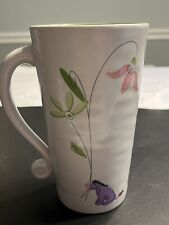 The Disney Store Eyeore Flowers Coffee Mug Cup 6” Tall 12oz picture