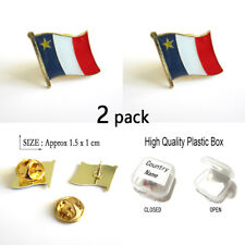 NEW Acadia Country Flag Lapel Pin Patriotic Badge Brooches Metal x2 PACK picture