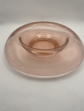 Pink Depression Glass Rolled/Waterfall Console Bowl 1920-1940  11.5"D picture