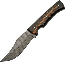 Damascus Great Pine Hunter Fixed Knife 9.25