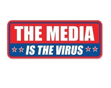 The Media Is The Virus Sticker Conservative  Bumper Sticker political stickers picture