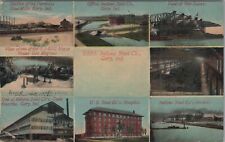 c1910 Indiana Steel Co Gary Indiana multiview mill hearth hospital postcard C899 picture