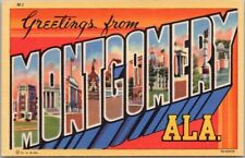 MONTGOMERY, Alabama Large Letter Postcard Multi-View / Curteich Linen c1937 picture