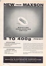 Maxson Electronics Corp Great River Long Island Acceleration Switch Vtg Print Ad picture