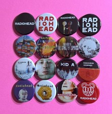 Radiohead 1.25" Button Pin Lot of (16) In Rainbows The Bends Amnesiac Pinbacks picture