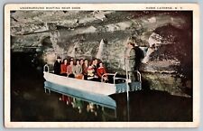 Howe Cavern, New York - Underground Boating on the Lakes - Vintage Postcard picture