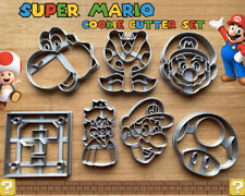 Super Mario Set of 7 Cookie Cutters  | Yoshi | Princess Peach | Luigi | Toad picture