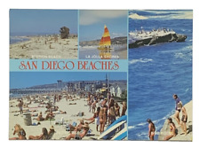 San Diego Beaches California Multiview Postcard Unposted Vintage picture