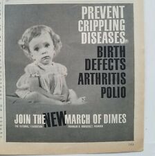 1960 March of Dimes prevent crippling birth defects arthritis polio vintage ad picture