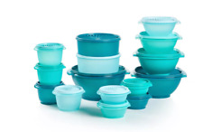 Tupperware Servalier Heritage Get It All In Complete 30 Pc Set - Green picture