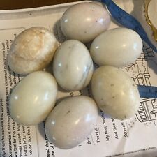 Lot Of 7 Polished Onyx Natural Stone Eggs 2.5inches Each picture