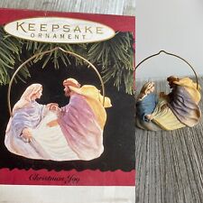 Vintage Hallmark Keepsake Christmas Ornament “Christmas Joy” Nativity Scene picture
