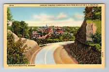 Cambridge OH-Ohio, Aerial Of Road Area, Antique, Vintage Postcard picture